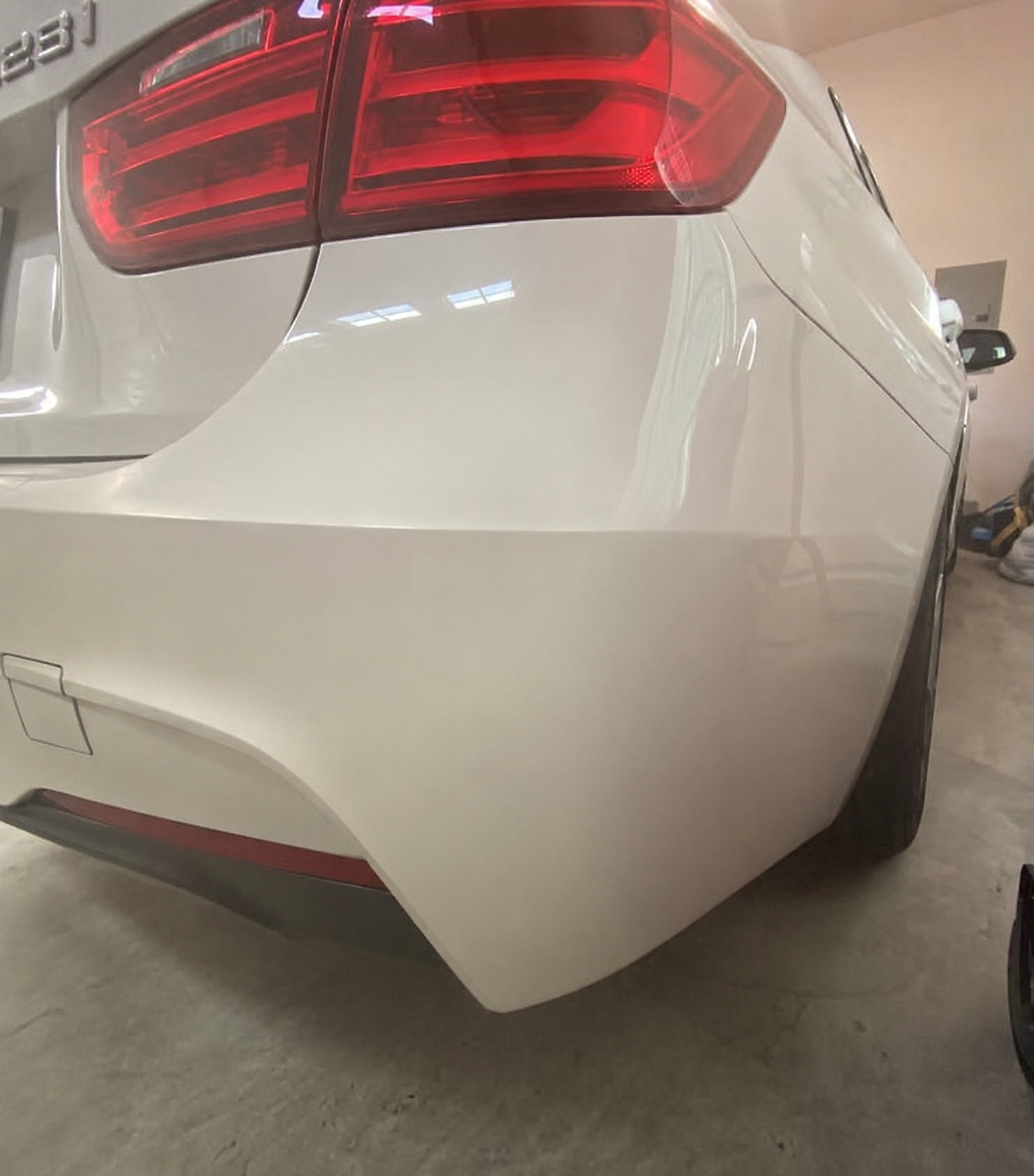 Bumper Repair shown after repair